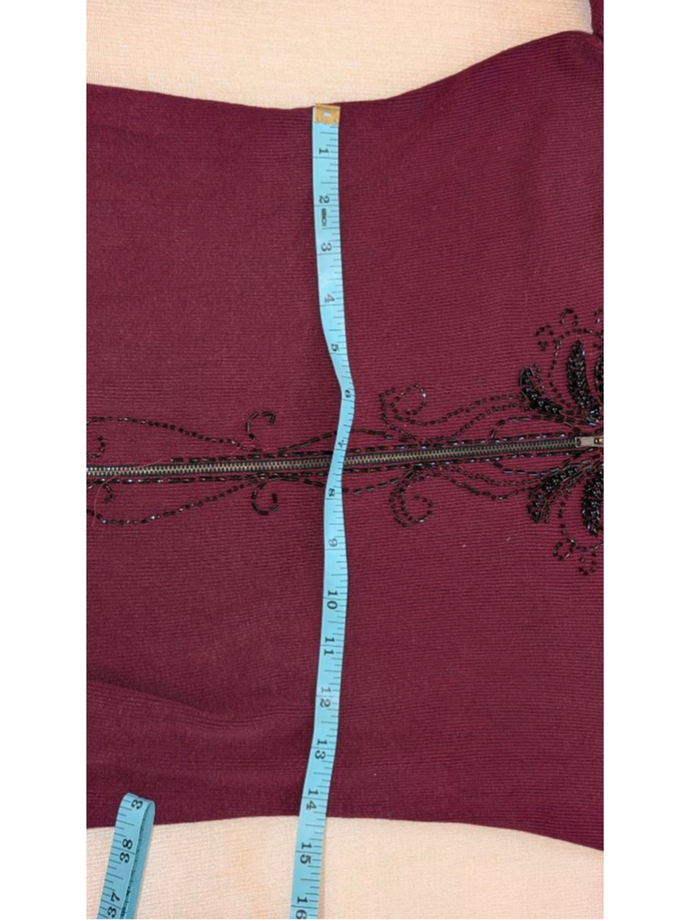 Vintage silk beaded Betsey Johnson cardigan - Picture 11 of 12